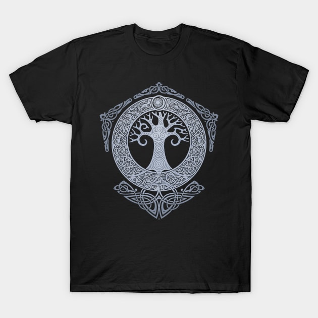 SILVER YGGDRASIL T-Shirt by RAIDHO